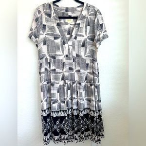 Anthropologie Maeve Harper Tiered Tunic Dress Sz Med